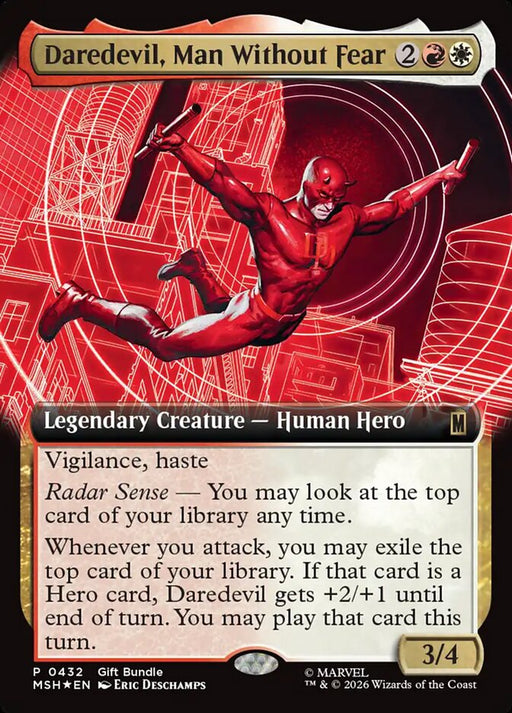 Daredevil, Man Without Fear - Extended Art - Legendary (Foil)