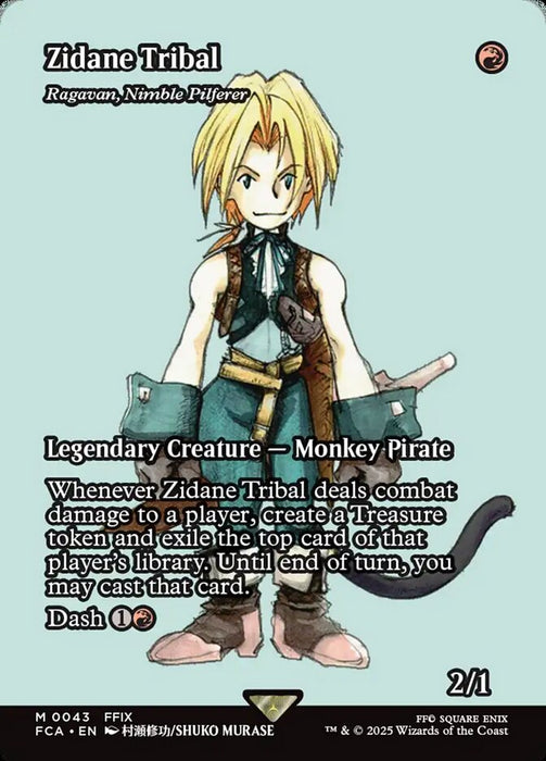 Zidane Tribal - Ragavan, Nimble Pilferer - Borderless - Full Art - Legendary - Inverted