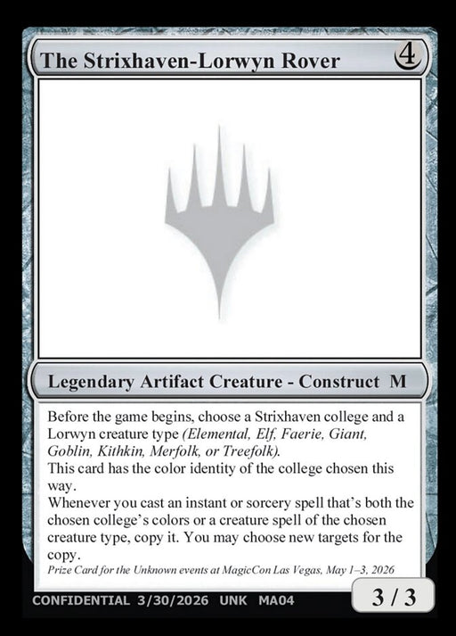 The Strixhaven-Lorwyn Rover