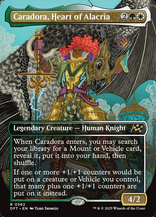 Caradora, Heart of Alacria - Borderless - Legendary - Inverted (Foil)