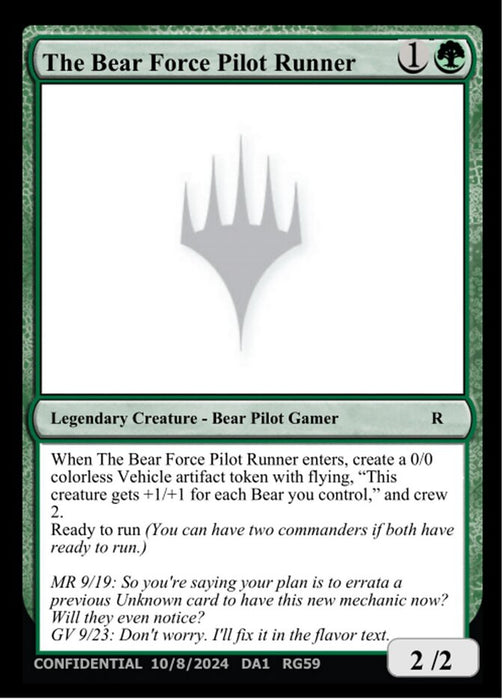 The Bear Force Pilot Runner