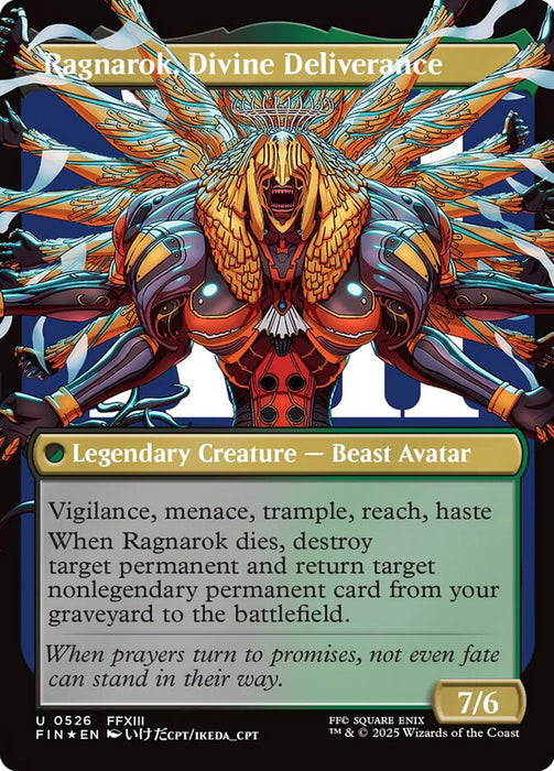 Ragnarok, Divine Deliverance // Vanille, Cheerful l'Cie - Borderless - Full Art - Legendary - Inverted (Foil)