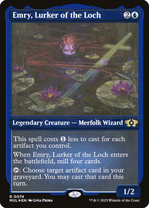 Emry, Lurker of the Loch - Etched - Inverted - Legendary - Etched (Foil)