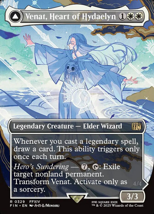 Venat, Heart of Hydaelyn // Hydaelyn, the Mothercrystal - Borderless - Full Art - Legendary - Inverted