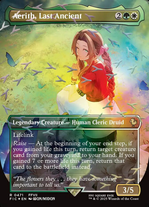 Aerith, Last Ancient - Borderless - Full Art - Inverted - Legendary (Foil)