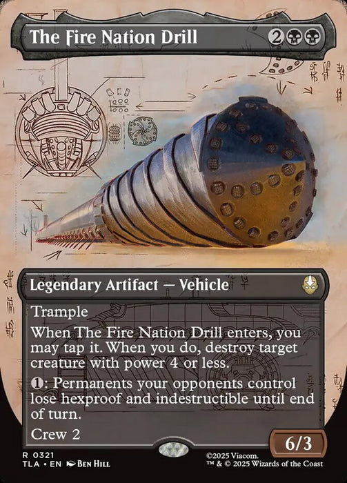 The Fire Nation Drill - Borderless - Full Art - Inverted - Legendary (Foil)