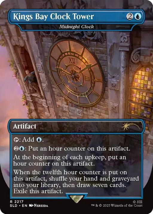 Kings Bay Clock Tower - Midnight Clock - Borderless - Full Art - Inverted