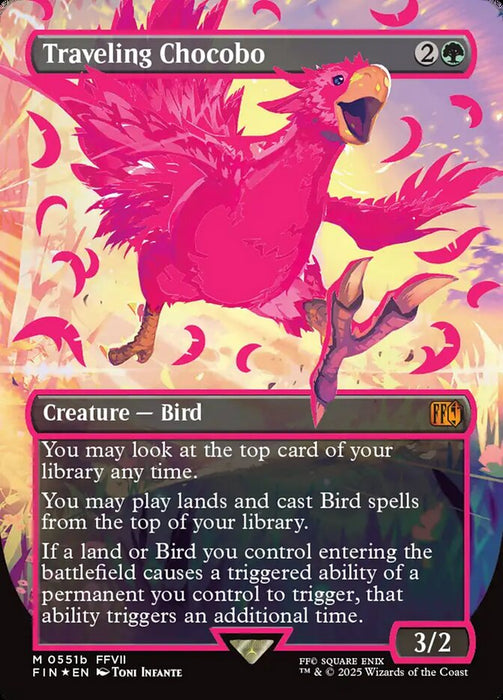 Traveling Chocobo - Borderless - Full Art - Inverted (Foil)