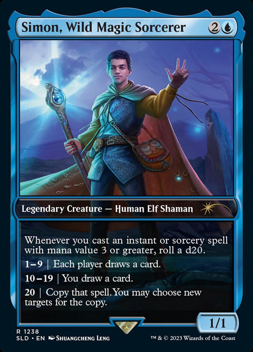 Simon, Wild Magic Sorcerer - Mathise, Surge Channeler - Full Art - Legendary - Inverted