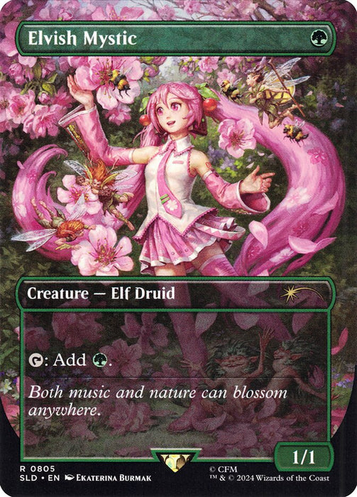 Elvish Mystic - Full Art - Inverted