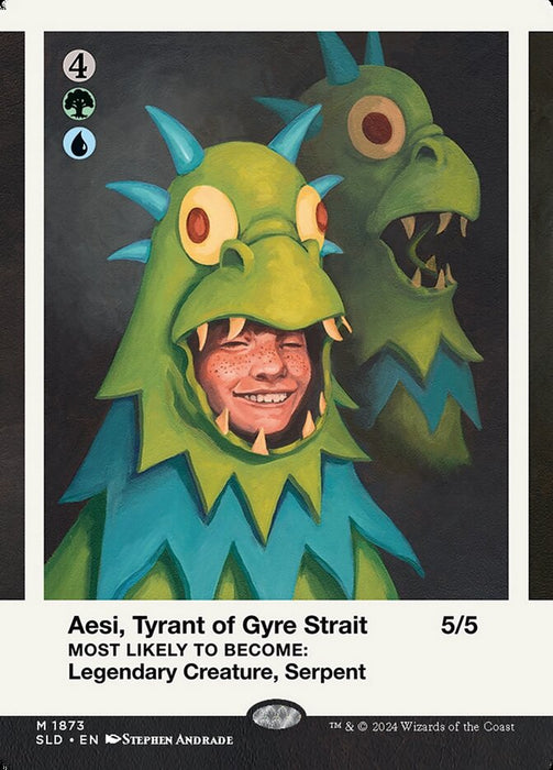 Aesi, Tyrant of Gyre Strait // Aesi, Tyrant of Gyre Strait - Borderless - Full Art - Legendary (Foil)