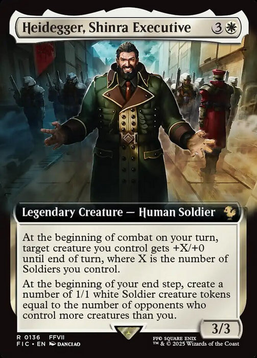 Heidegger, Shinra Executive - Extended Art - Legendary (Foil)