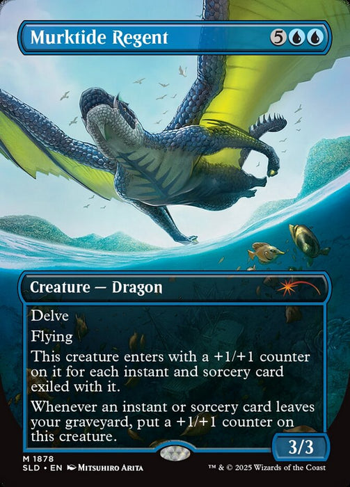 Murktide Regent - Borderless - Full Art - Inverted (Foil)