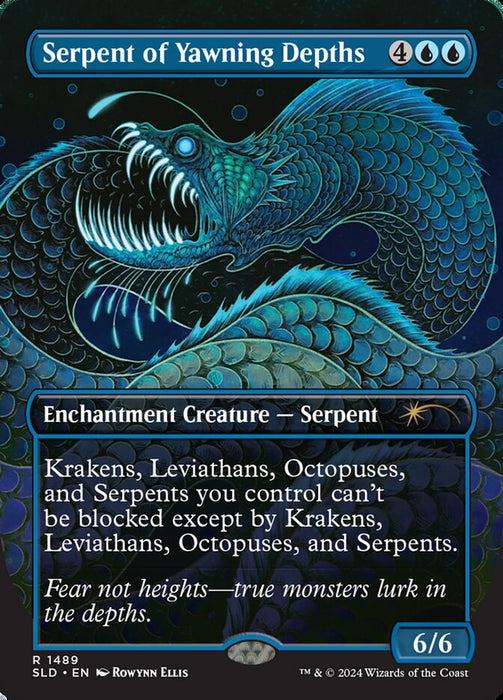 Serpent of Yawning Depths - Borderless - Full Art - Inverted