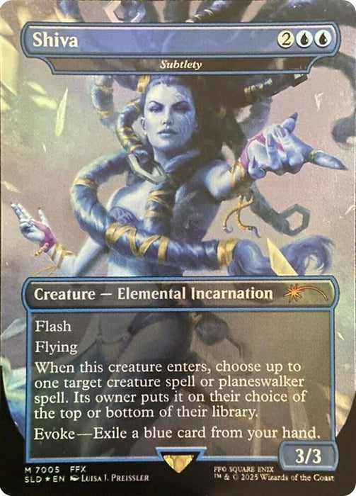 Shiva - Subtlety - Borderless - Full Art - Inverted (Foil)