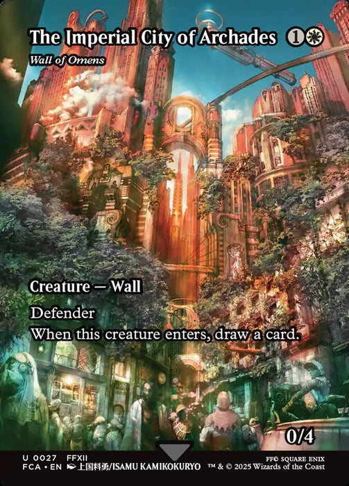 The Imperial City of Archades - Wall of Omens - Borderless - Full Art - Inverted