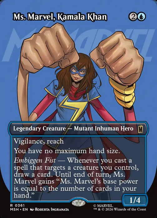 Ms. Marvel, Kamala Khan - Borderless - Inverted - Legendary