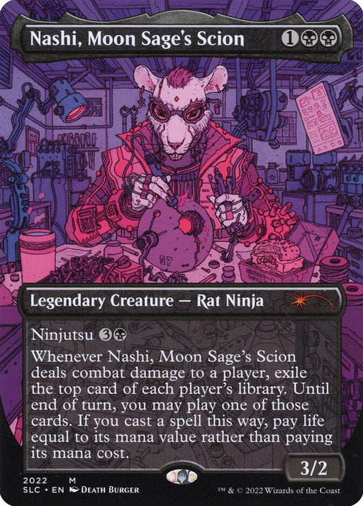 Nashi, Moon Sage's Scion - Borderless - Full Art - Inverted - Legendary