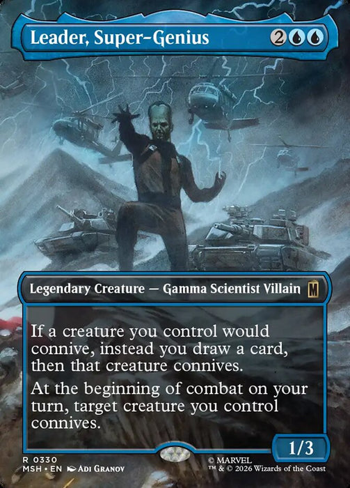 Leader, Super-Genius - Borderless - Inverted - Legendary