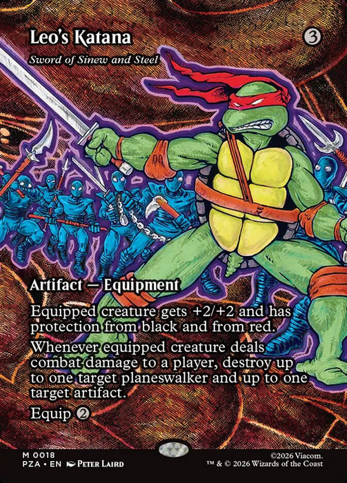 Leo's Katana - Sword of Sinew and Steel - Borderless - Full Art - Inverted (Foil)