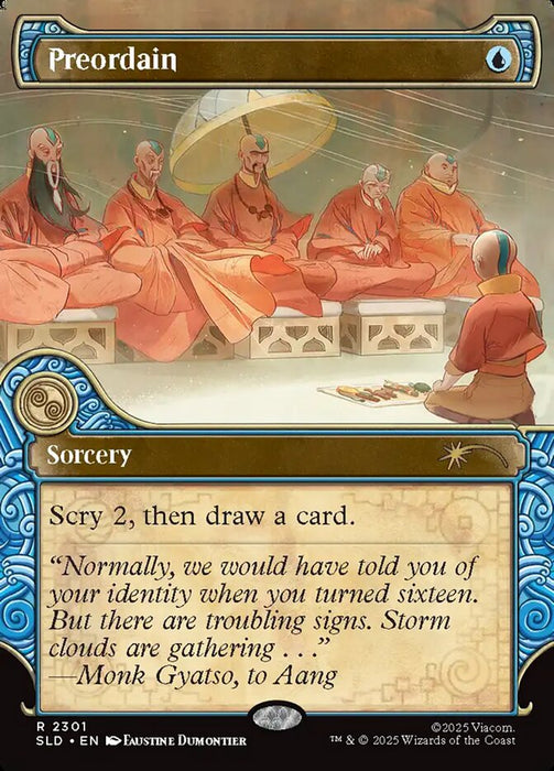 Preordain - Borderless - Inverted - Showcase (Foil)