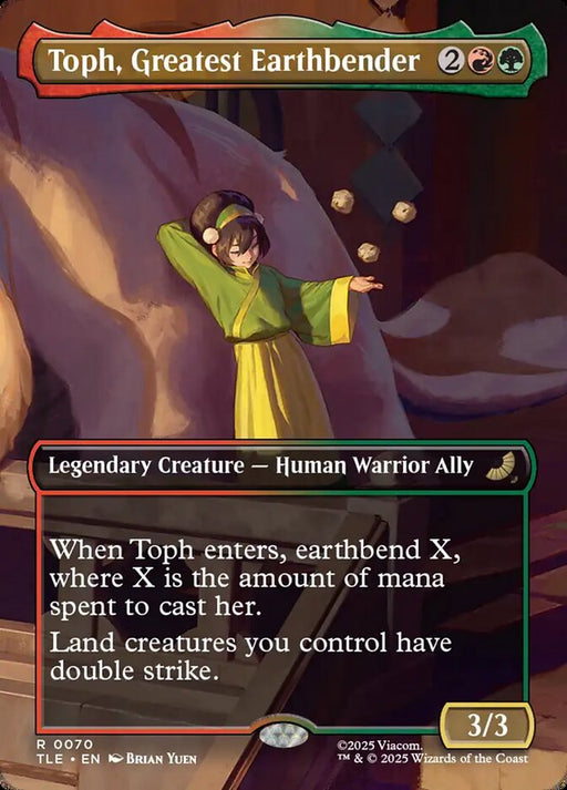 Toph, Greatest Earthbender - Borderless - Full Art - Inverted - Legendary (Foil)