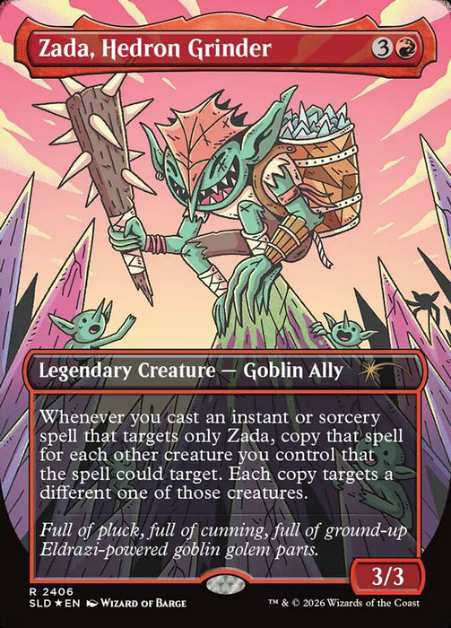 Zada, Hedron Grinder - Borderless - Full Art - Inverted - Legendary (Foil)