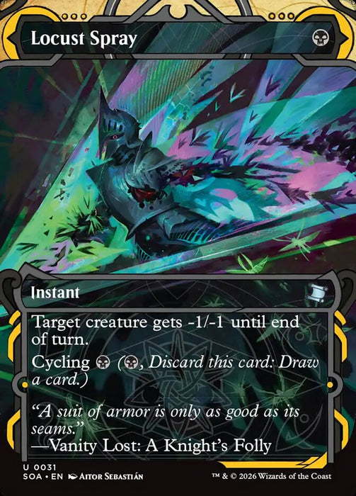 Locust Spray - Borderless - Inverted - Showcase (Foil)