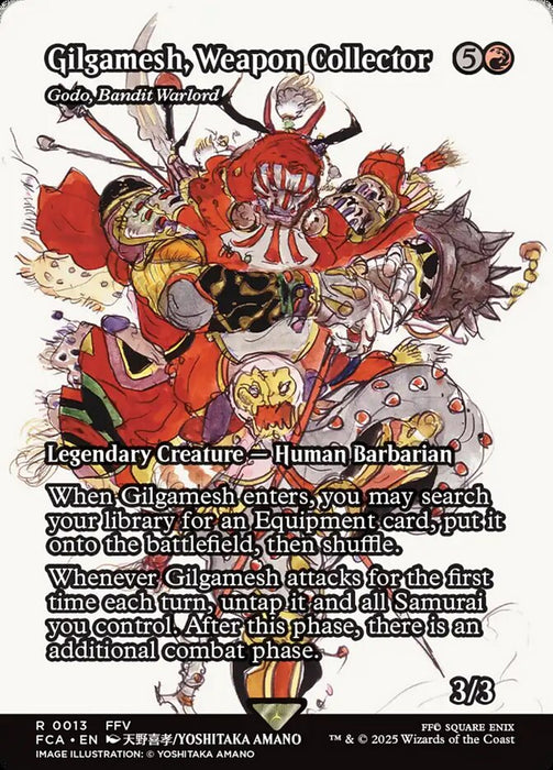 Gilgamesh, Weapon Collector - Godo, Bandit Warlord - Borderless - Full Art - Legendary - Inverted (Foil)