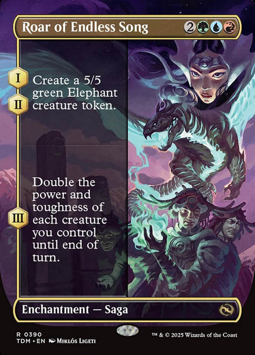 Roar of Endless Song - Borderless - Full Art - Enchantment - Inverted (Foil)