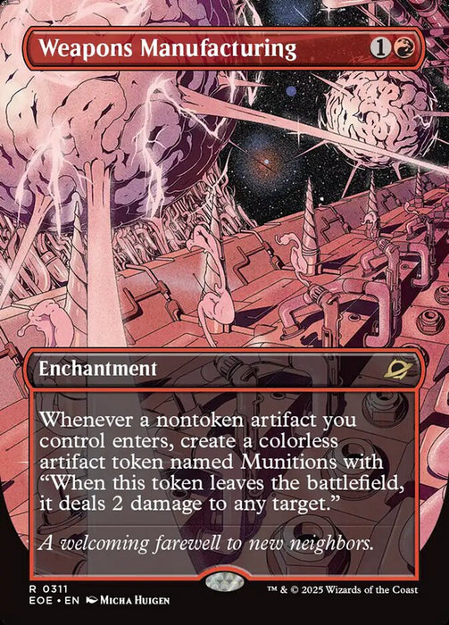Weapons Manufacturing - Borderless - Full Art - Enchantment - Inverted (Foil)
