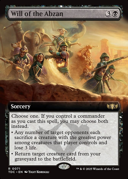Will of the Abzan - Extended Art
