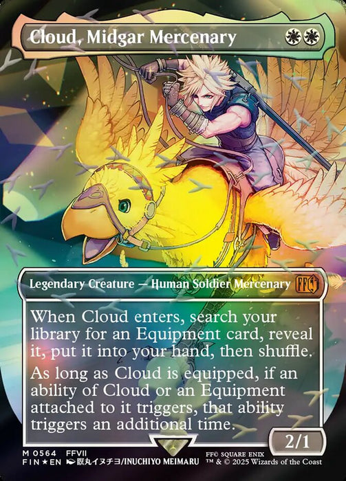 Cloud, Midgar Mercenary - Borderless - Inverted - Legendary (Foil)