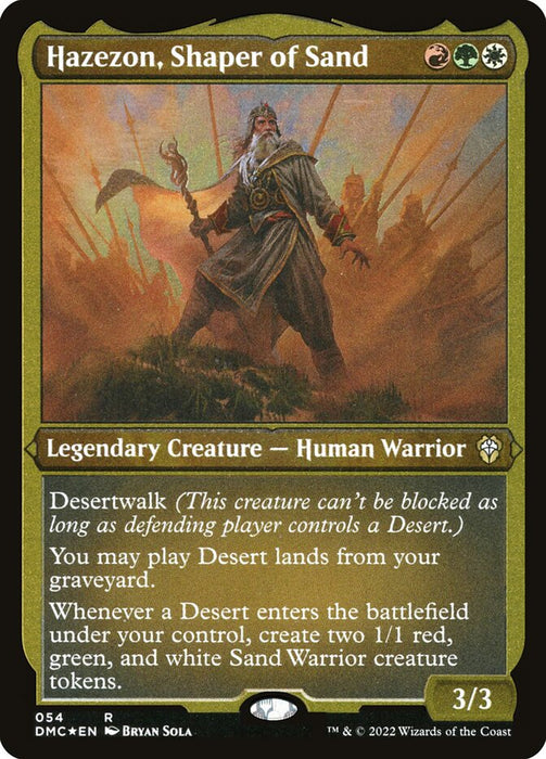 Hazezon, Shaper of Sand - Etched - Inverted - Legendary - Etched (Foil)