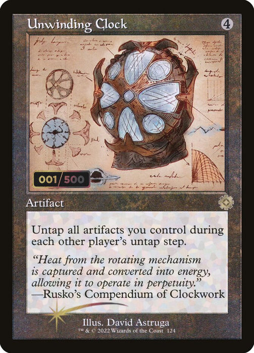 Unwinding Clock - Retro Frame (Foil)