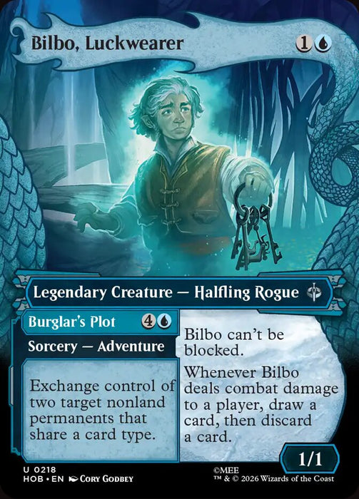 Bilbo, Luckwearer // Burglar's Plot - Borderless - Showcase (Foil)