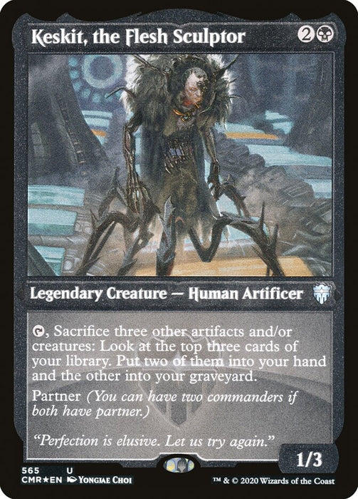 Keskit, the Flesh Sculptor - Etched - Inverted - Legendary - Etched (Foil)