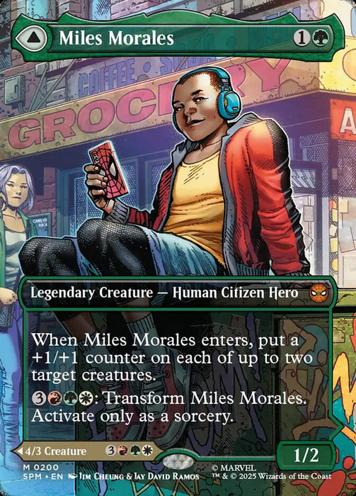 Miles Morales // Ultimate Spider-Man - Borderless - Full Art - Fullart - Inverted - Legendary