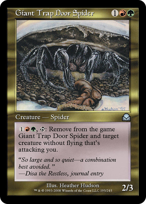 Giant Trap Door Spider (Foil)