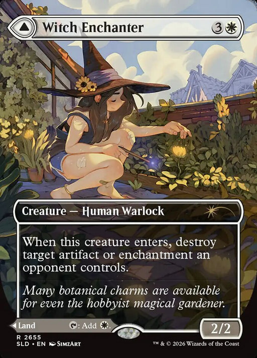 Witch Enchanter // Witch-Blessed Meadow - Borderless - Inverted (Foil)