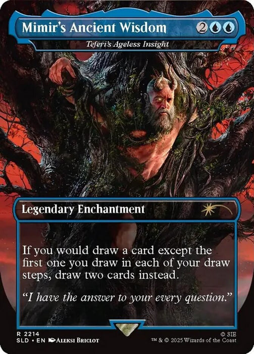 Mimir's Ancient Wisdom - Teferi's Ageless Insight // Teferi's Ageless Insight - Borderless - Full Art - Inverted - Legendary (Foil)