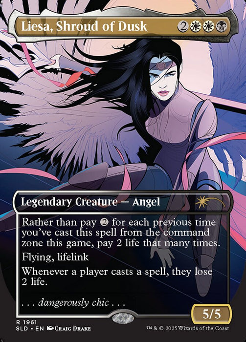 Liesa, Shroud of Dusk - Borderless - Full Art - Inverted - Legendary (Foil)