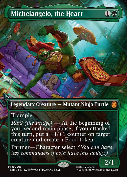 Michelangelo, the Heart - Borderless - Full Art - Inverted - Legendary (Foil)