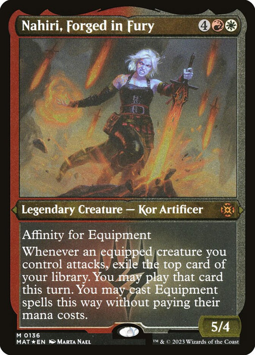 Nahiri, Forged in Fury - Etched - Inverted - Legendary - Etched (Foil)