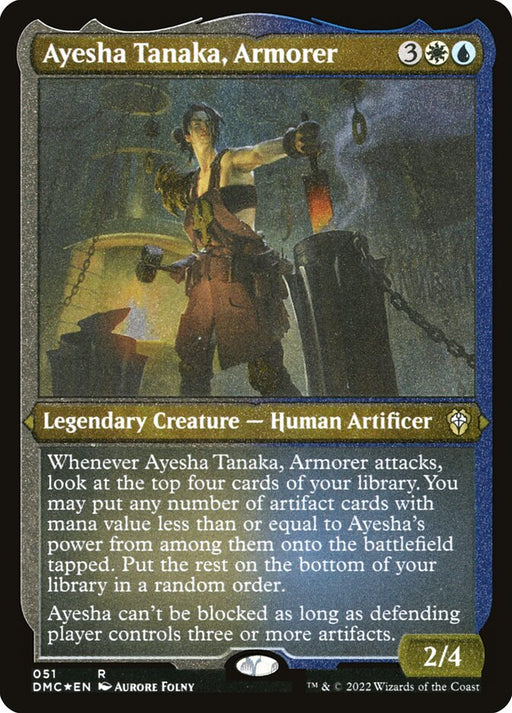 Ayesha Tanaka, Armorer - Etched - Inverted - Legendary - Etched (Foil)