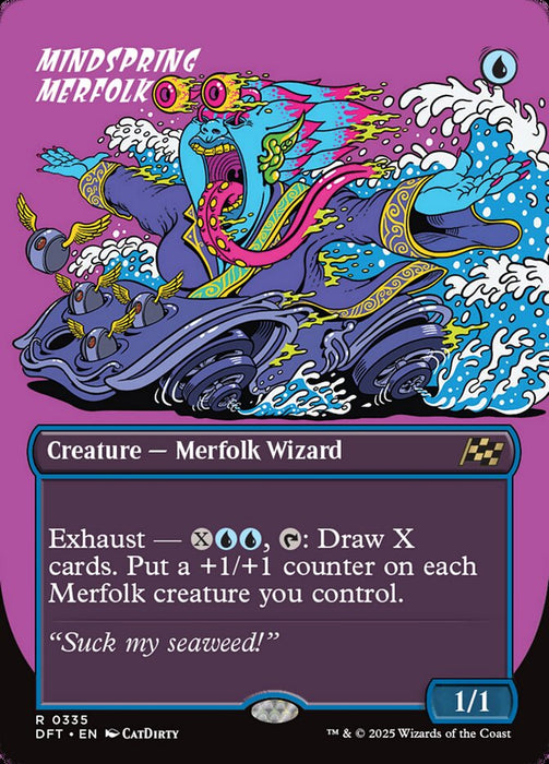 Mindspring Merfolk - Borderless - Inverted (Foil)