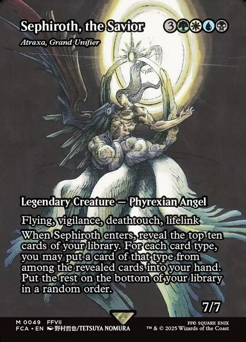 Sephiroth, the Savior - Atraxa, Grand Unifier - Borderless - Full Art - Legendary - Inverted (Foil)