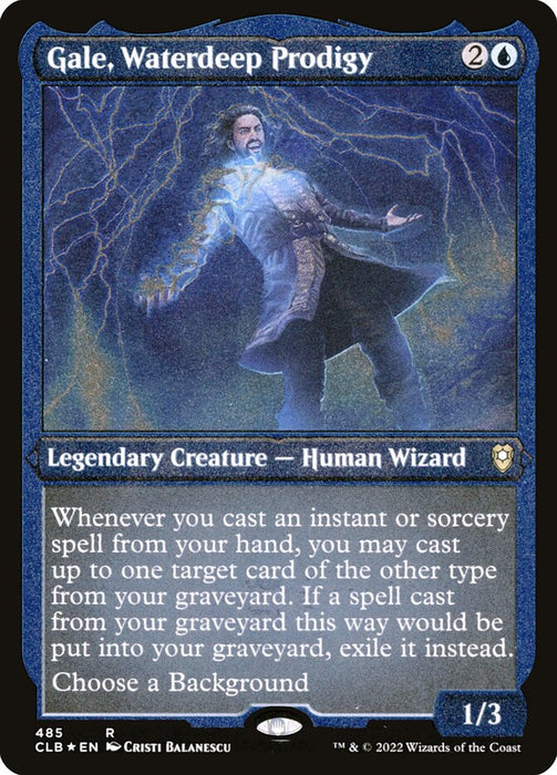 Gale, Waterdeep Prodigy - Etched - Inverted - Legendary - Etched (Foil)