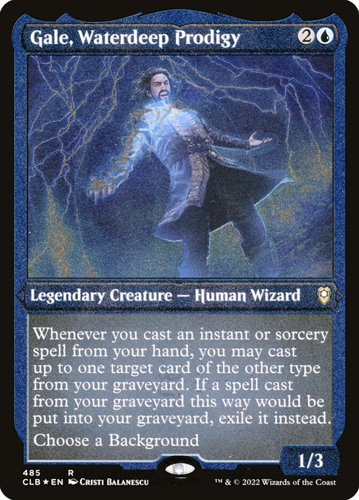 Gale, Waterdeep Prodigy - Etched - Inverted - Legendary - Etched (Foil)