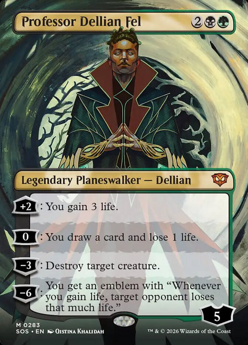 Professor Dellian Fel - Borderless - Full Art - Inverted (Foil)